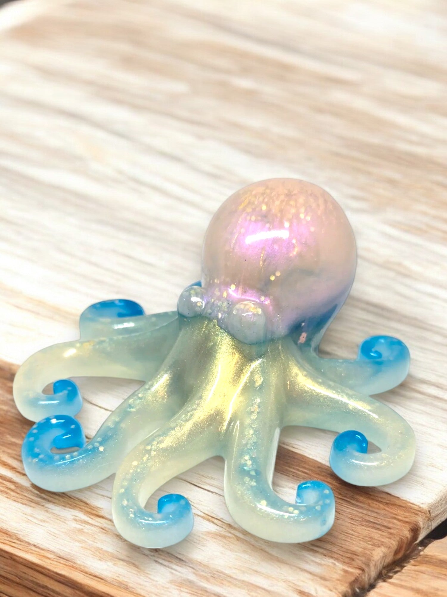 Pieuvre Écume de Mer Reflets Pastels et Brillants
