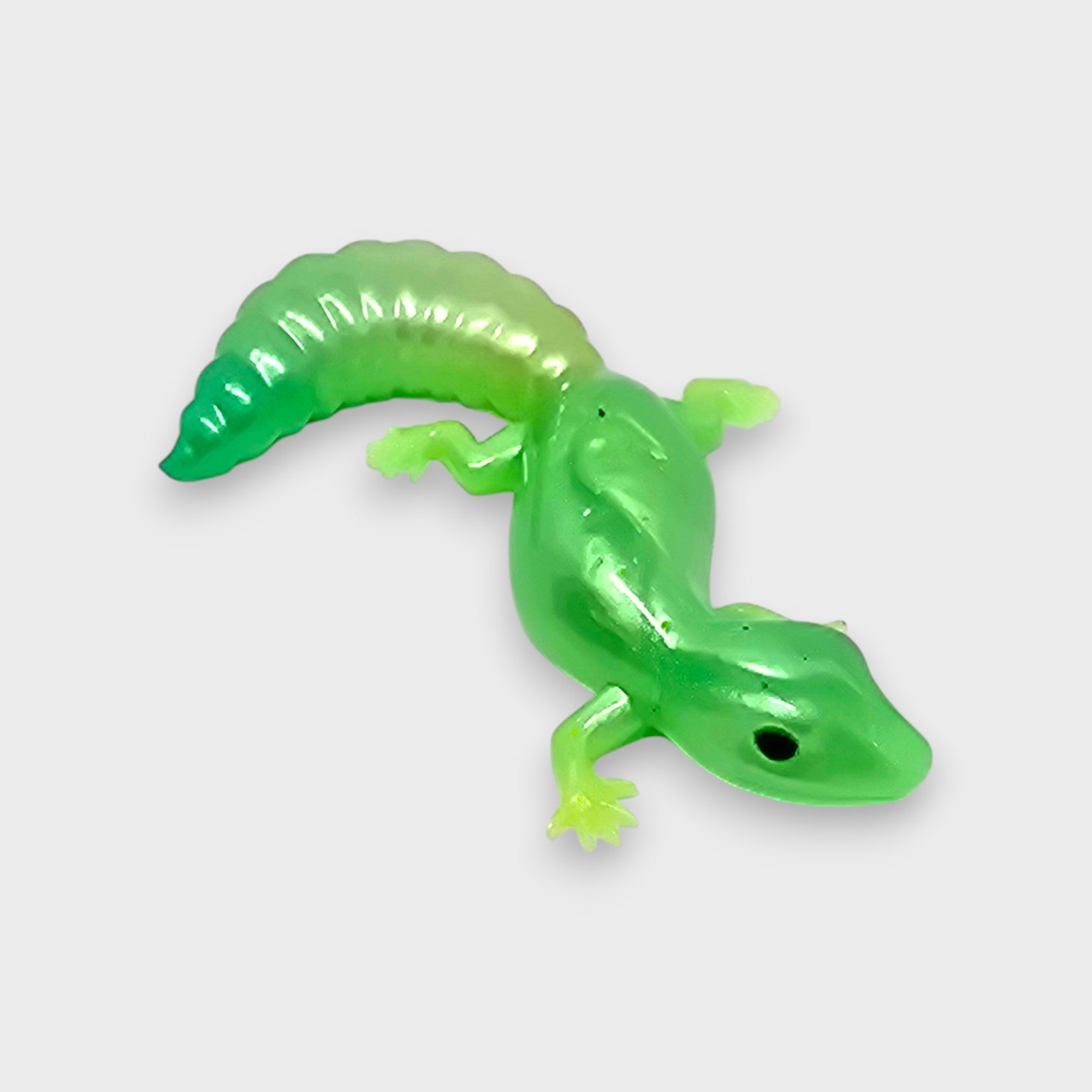 Lézard Gecko Vert Luminescent en Résine Époxy